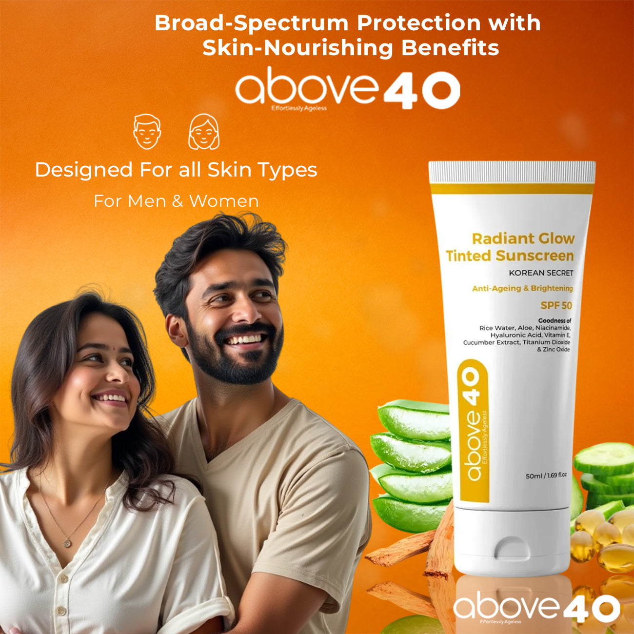 Radiant Glow Tint Sunscreen – Anti Ageing and Brightening | For Men & Women