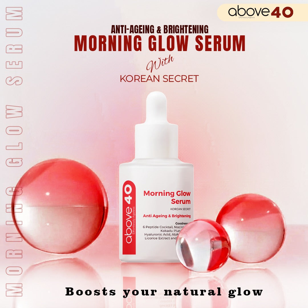 Morning Glow Serum with Niacinamide & Rice Water – Anti-Ageing & Brightening for Men & Women | Above40 India
