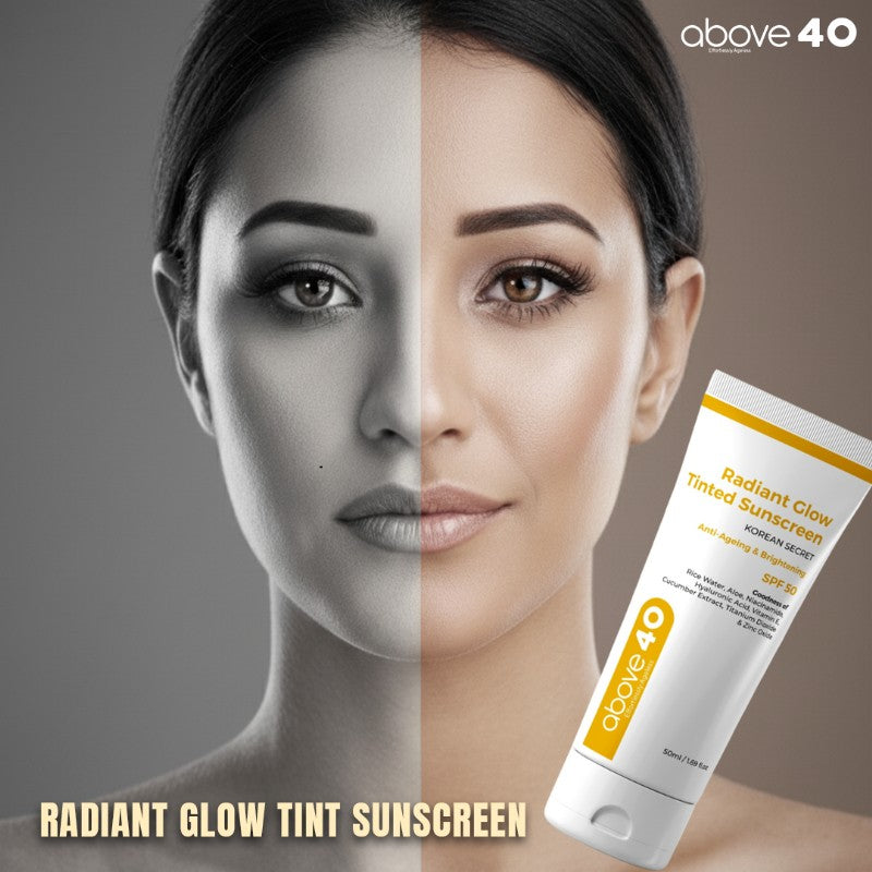 Best Anti-Aging Sunscreen for 40s in India | Radiant Glow Tint by Above40