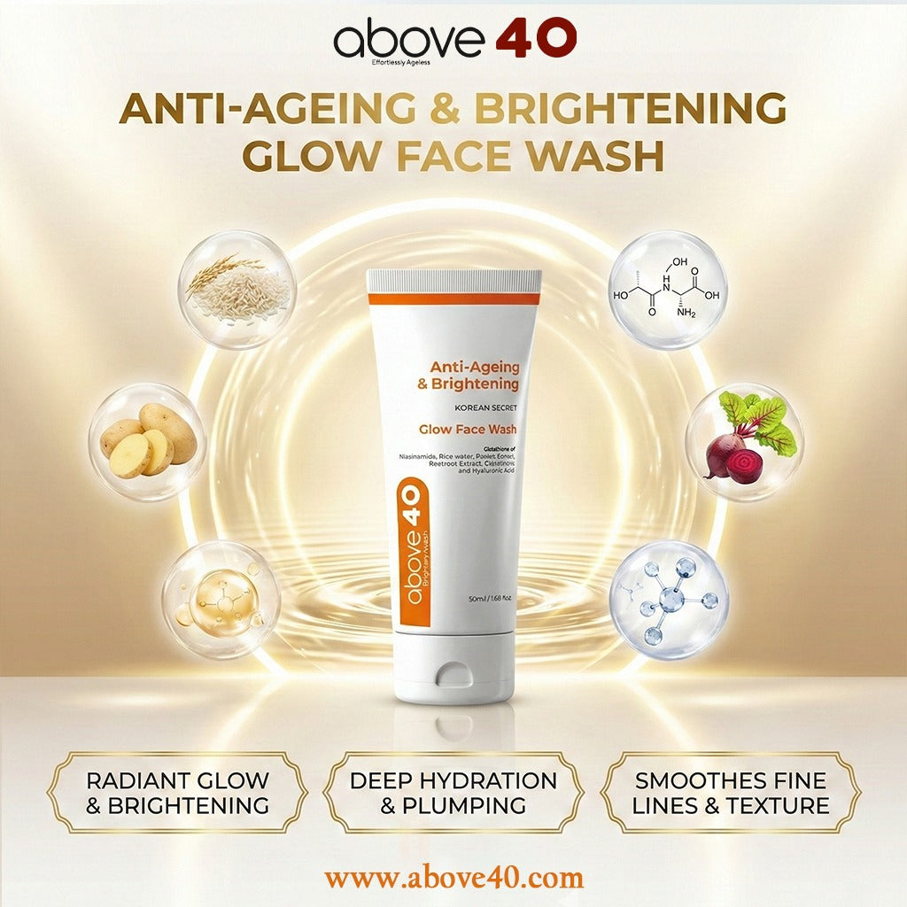 Above40 Anti-Ageing & Brightening Glow Face Wash | Best Face Wash for Indian Skin Over 40