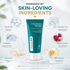 Glow Face Wash – Korean Anti Ageing & Brightening Cleanser with Glutathione