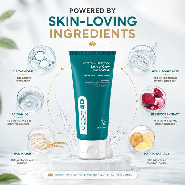 Glow Face Wash – Korean Anti Ageing & Brightening Cleanser with Glutathione