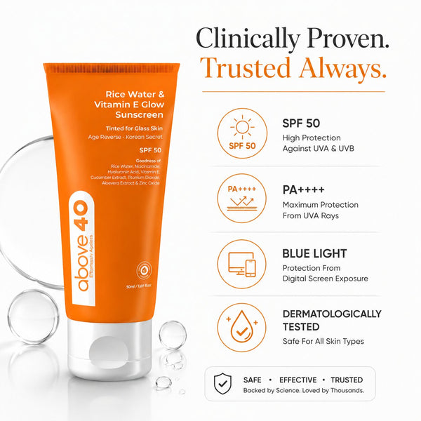 Tinted Sunscreen SPF 50 PA++++ – Korean Glow Sunblock with Niacinamide & Hyaluronic Acid