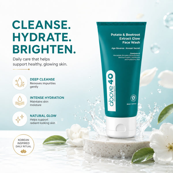 Glow Face Wash – Korean Anti Ageing & Brightening Cleanser with Glutathione