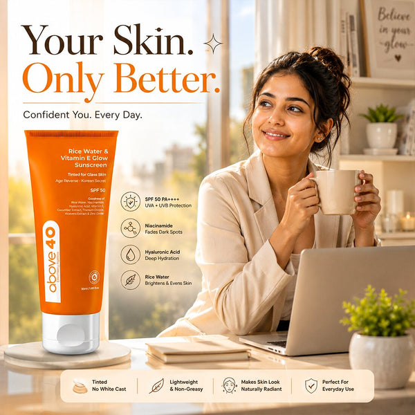 Tinted Sunscreen SPF 50 PA++++ – Korean Glow Sunblock with Niacinamide & Hyaluronic Acid
