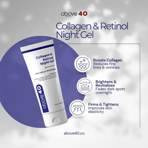 Collagen & Retinol Anti-Ageing & Brightening Night Gel Cream | For Men & Women