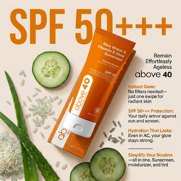 Tinted Sunscreen SPF 50 PA++++ – Korean Glow Sunblock with Niacinamide & Hyaluronic Acid