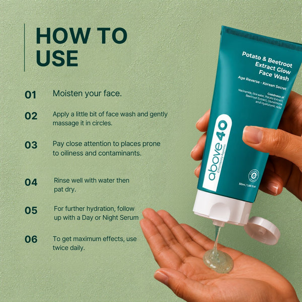 Glow Face Wash – Korean Anti Ageing & Brightening Cleanser with Glutathione