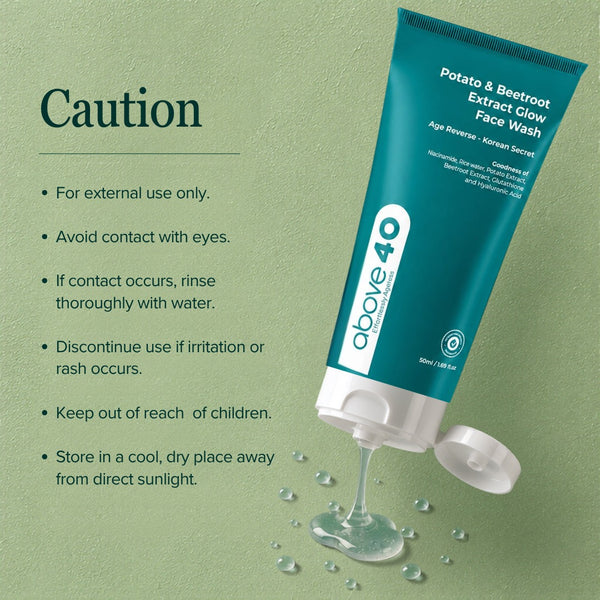Glow Face Wash – Korean Anti Ageing & Brightening Cleanser with Glutathione