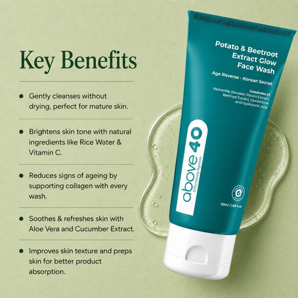 Glow Face Wash – Korean Anti Ageing & Brightening Cleanser with Glutathione