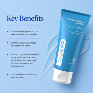 Retinol Night Cream – Korean Anti Aging Lightweight Gel Cream for Fine Lines & Wrinkles with Retinol & Collagen | Women & Men