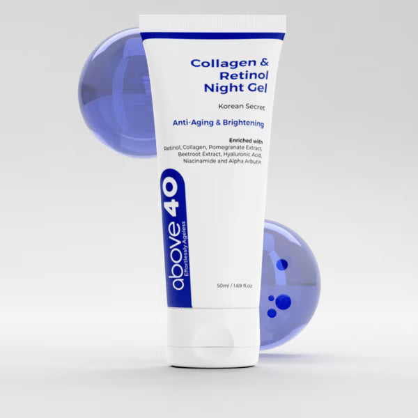 Collagen & Retinol Anti-Ageing & Brightening Night Gel Cream | For Men & Women
