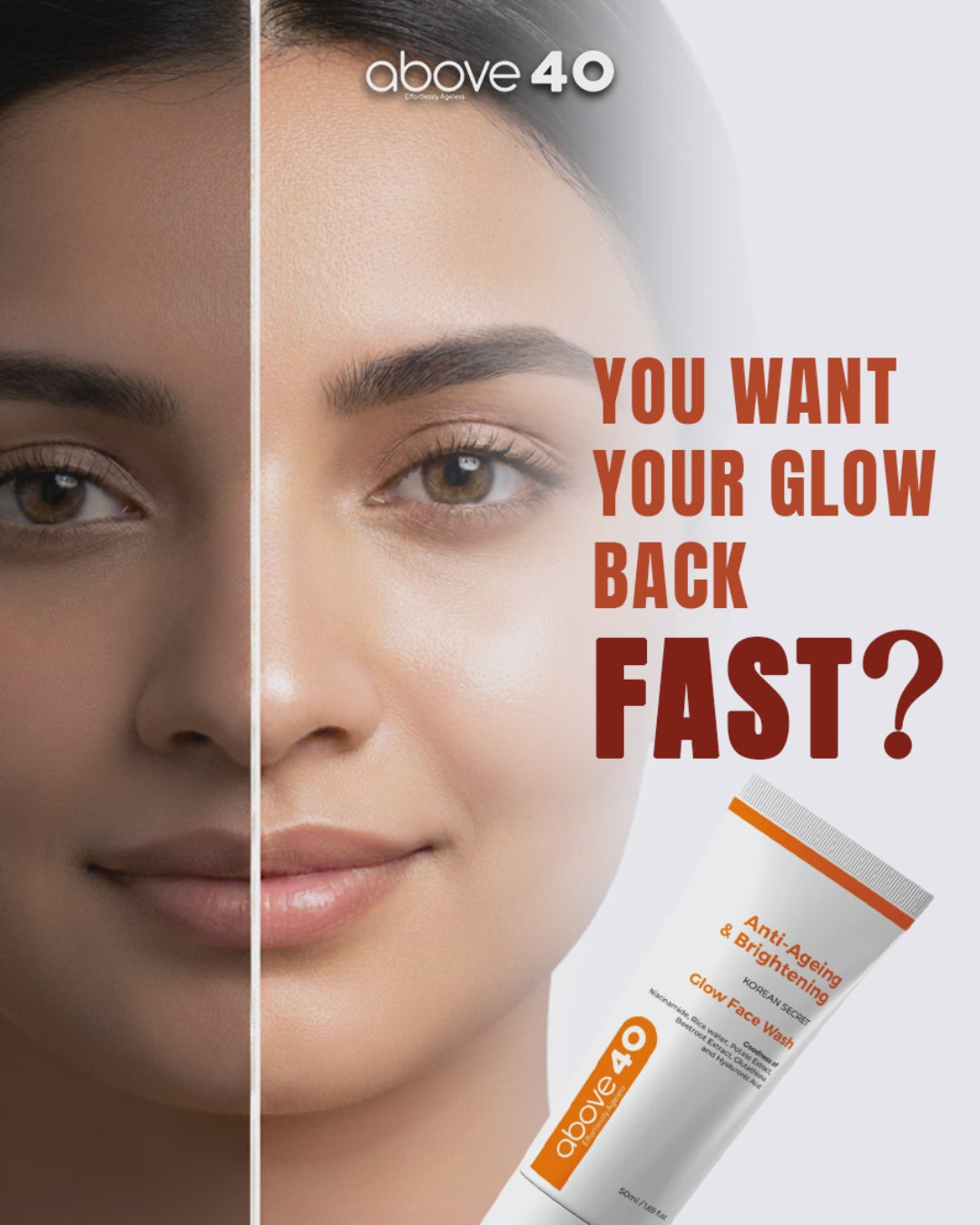 Anti-Ageing & Brightening Glow Face Wash | For Men & Women